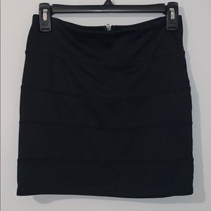 Women’s black bodycon mini skirt